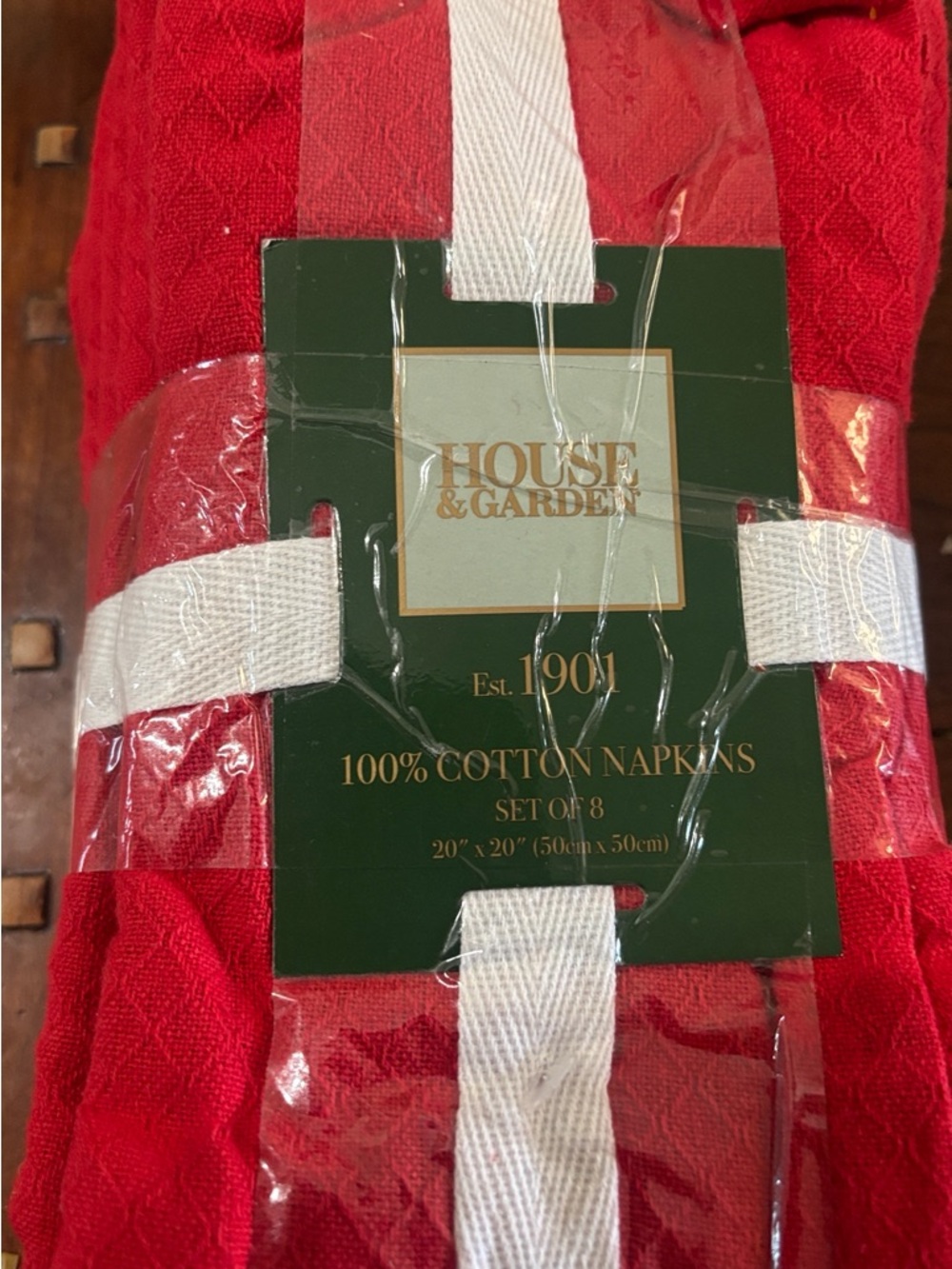 Red Cotton Napkins - Set of 8